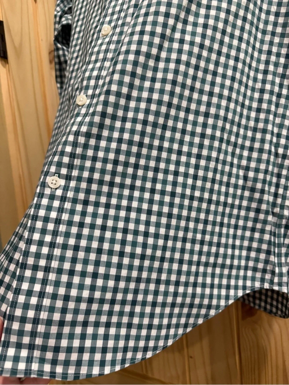 J. Crew Men's Green Check Button-Down Shirt